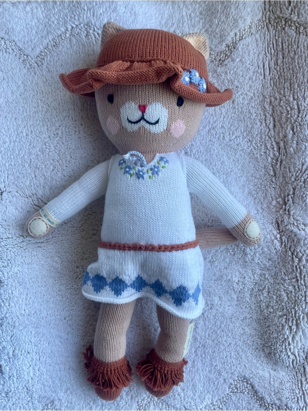 cuddle + kind Maya the Kitten Hand Knitted Plush Doll